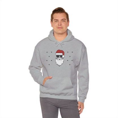 Cool Santa Men's Hoodie, Funny Christmas Sweatshirt, Retro Knit Holiday Style