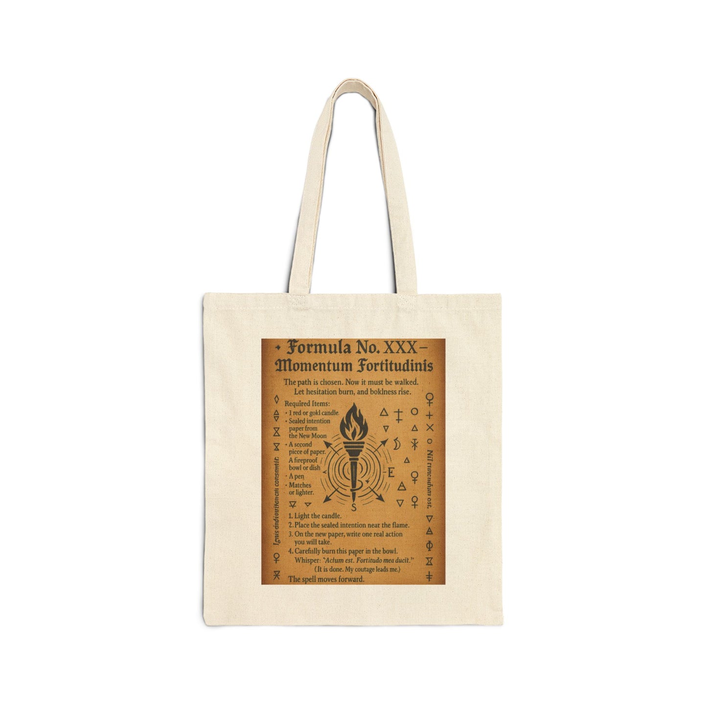 First Quarter Moon Spell, Momentum Ritual Grimoire Page, Witchy Lunar Art Bag, Gift for Witchy Vibes, Astrology Lover Gift