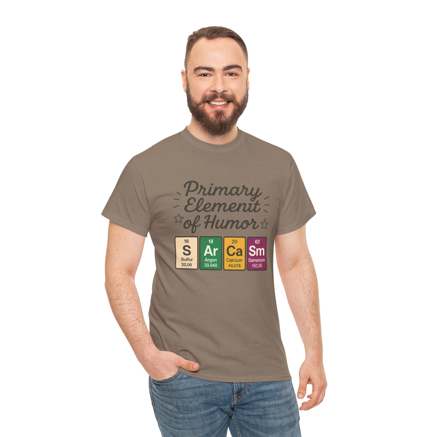Funny Mens Science T-Shirt, Sarcasm Element of Humor Tee, Periodic Table Nerd Shirt for Him, Humor T-Shirt, Periodic Table Chemistry Humor