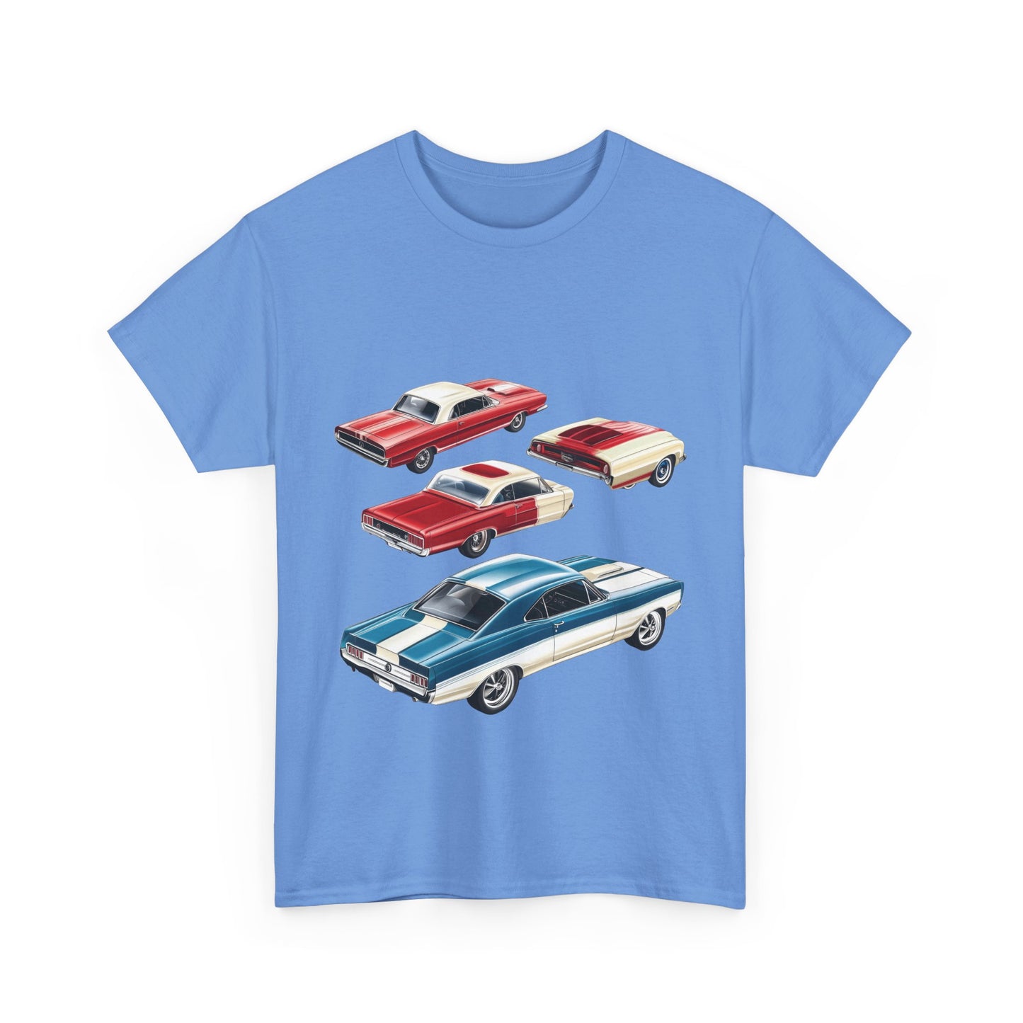 Vintage Muscle Car T-Shirt, Mens Cotton Tee with Retro American Classic Car Illustration, Gift for Car Lovers, Classic Car Graphic Tee