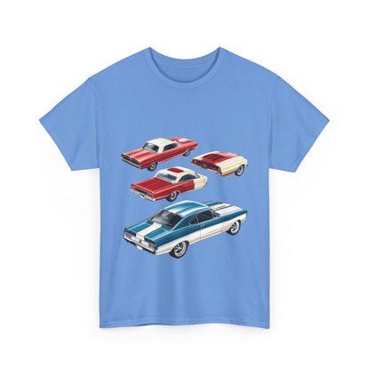 Vintage Muscle Car T-Shirt, Mens Cotton Tee with Retro American Classic Car Illustration, Gift for Car Lovers, Classic Car Graphic Tee