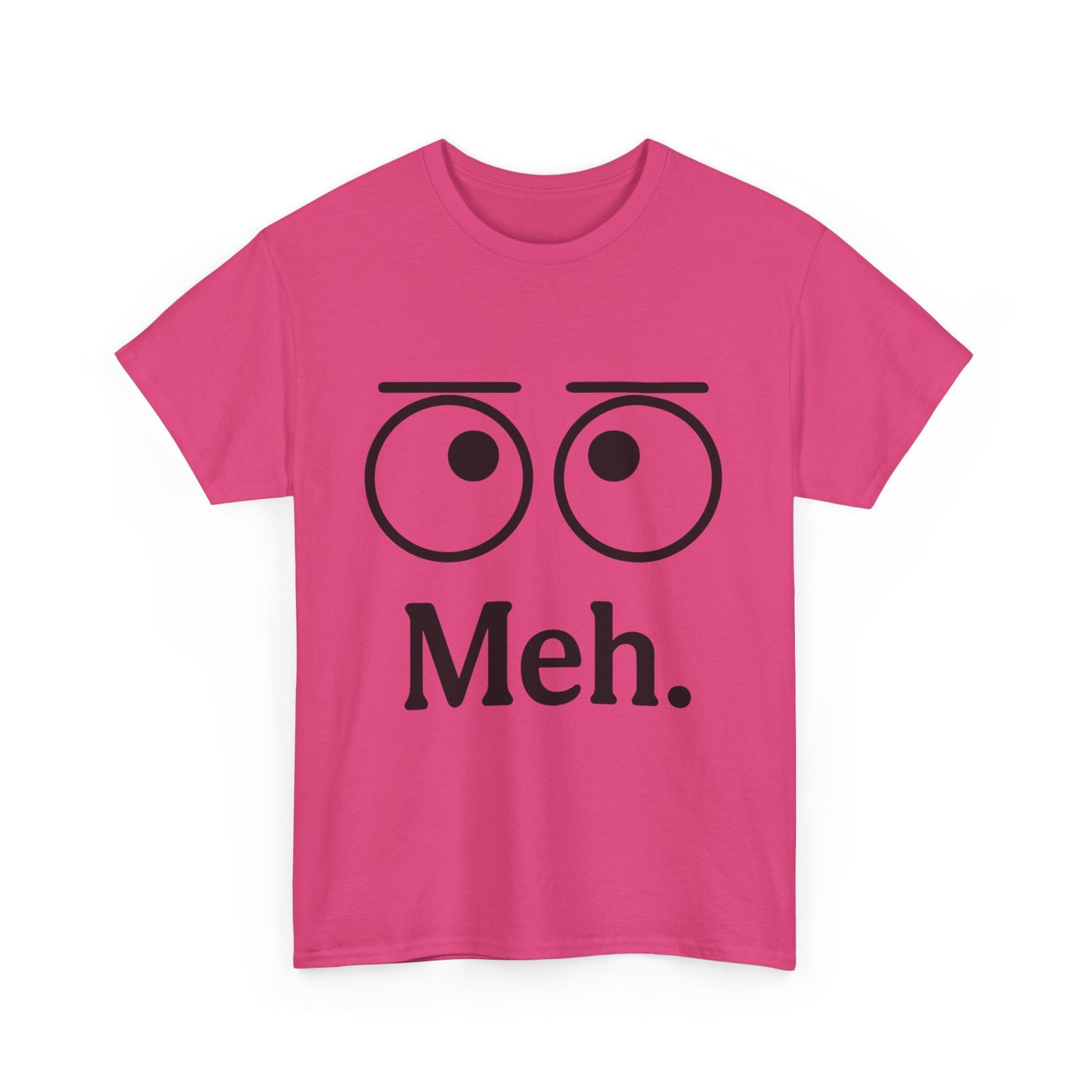 Funny Unisex Heavy Cotton Tee - 'Meh' Graphic Shirt, Casual Wear, Gift for Friends, Humor Tee, Everyday Outfit