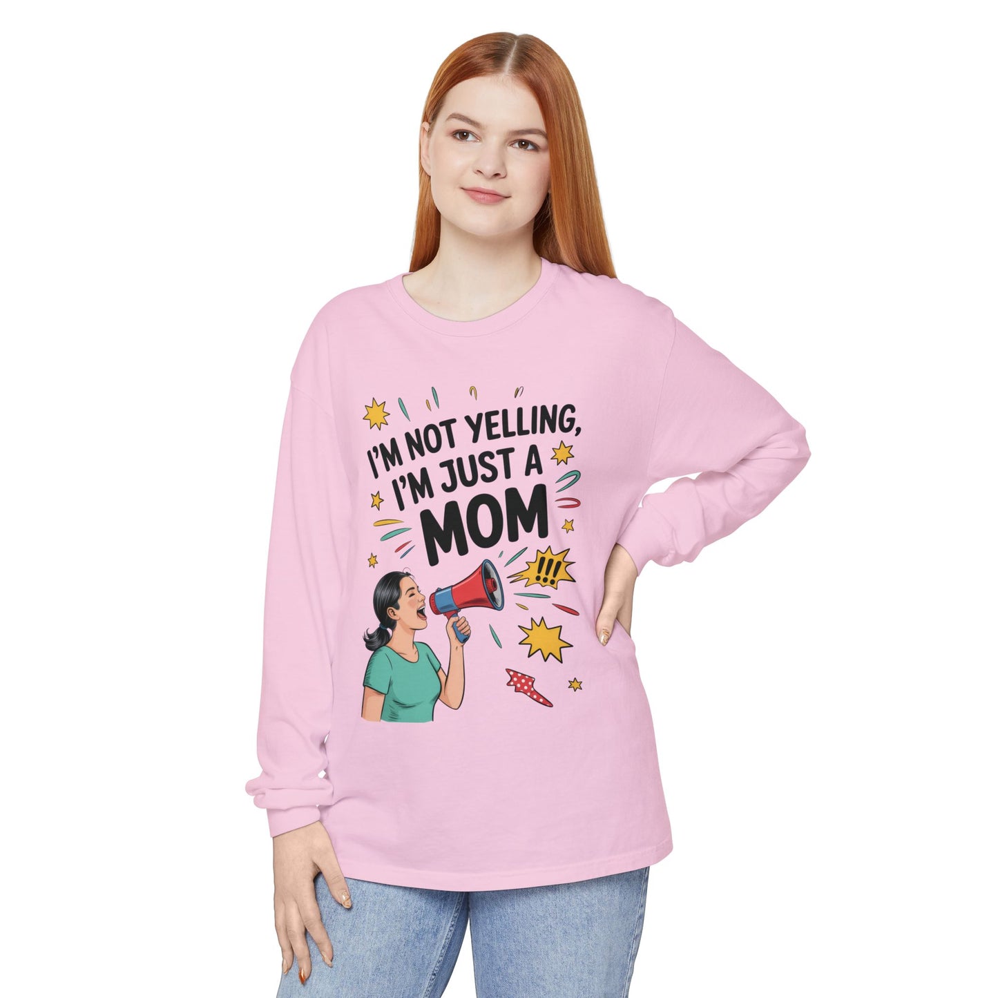 Funny Mom Long Sleeve T-Shirt, I'm Not Yelling I'm Just a Mom, Mother's Day Gift, Loud Mom Life Tank Top,  Mother's Day Apparel