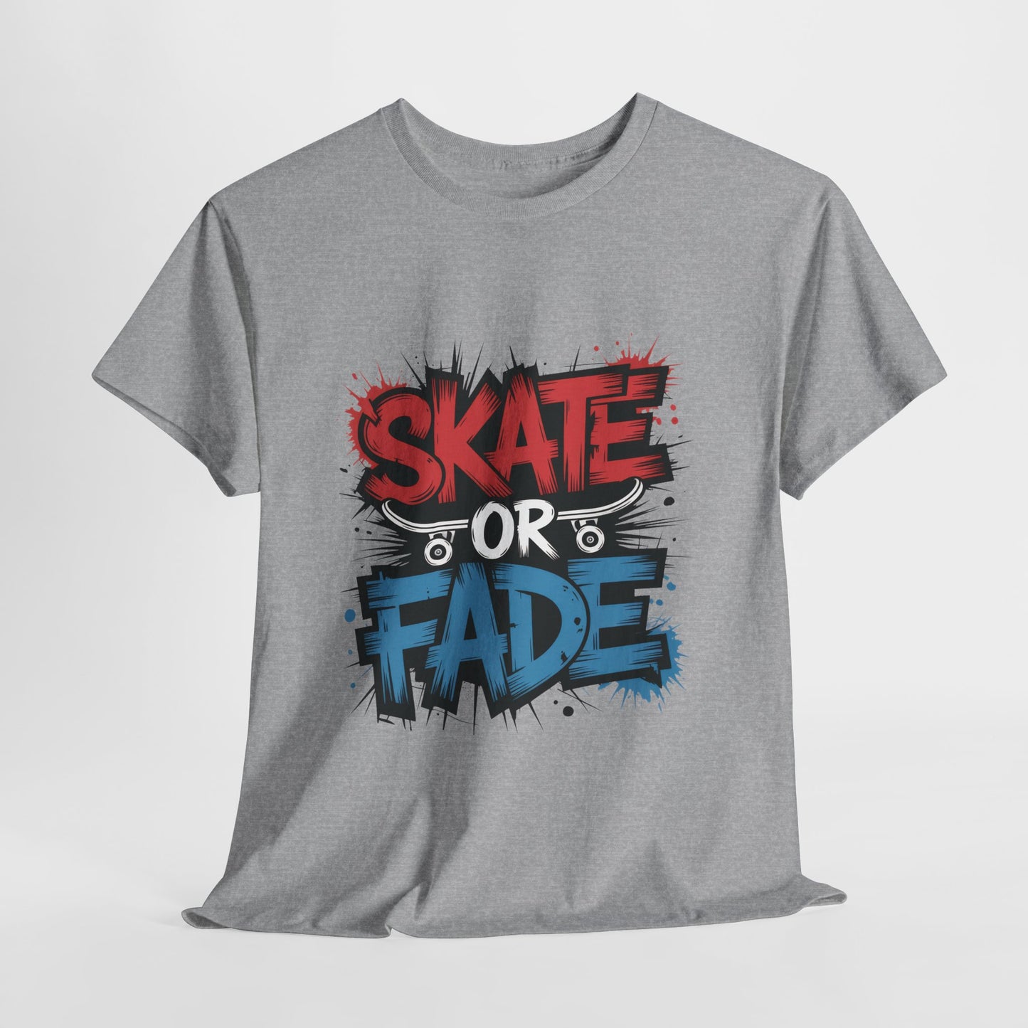 Skate Or Fade Men's T-Shirt, Graffiti Skateboarding Graphic Tee, Urban Streetwear Skater Top