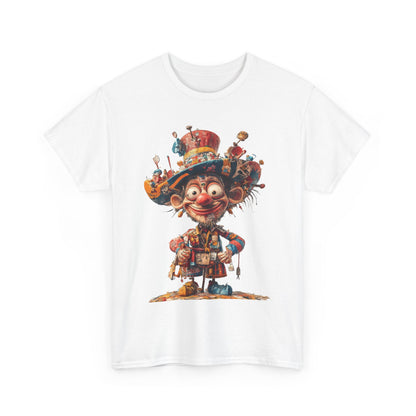 Colorful Clown T-Shirt, Funny Circus Character Graphic Tee, Whimsical Comic Style Shirt for Humor Lovers, Comedy Tee