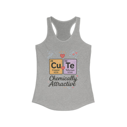 Chemistry Love Racerback Tank Top, Cute Science Shirt, Gift for Her, Casual Summer Wear, Fitness Top, Science Lover Tee,Chemically STEM Gift