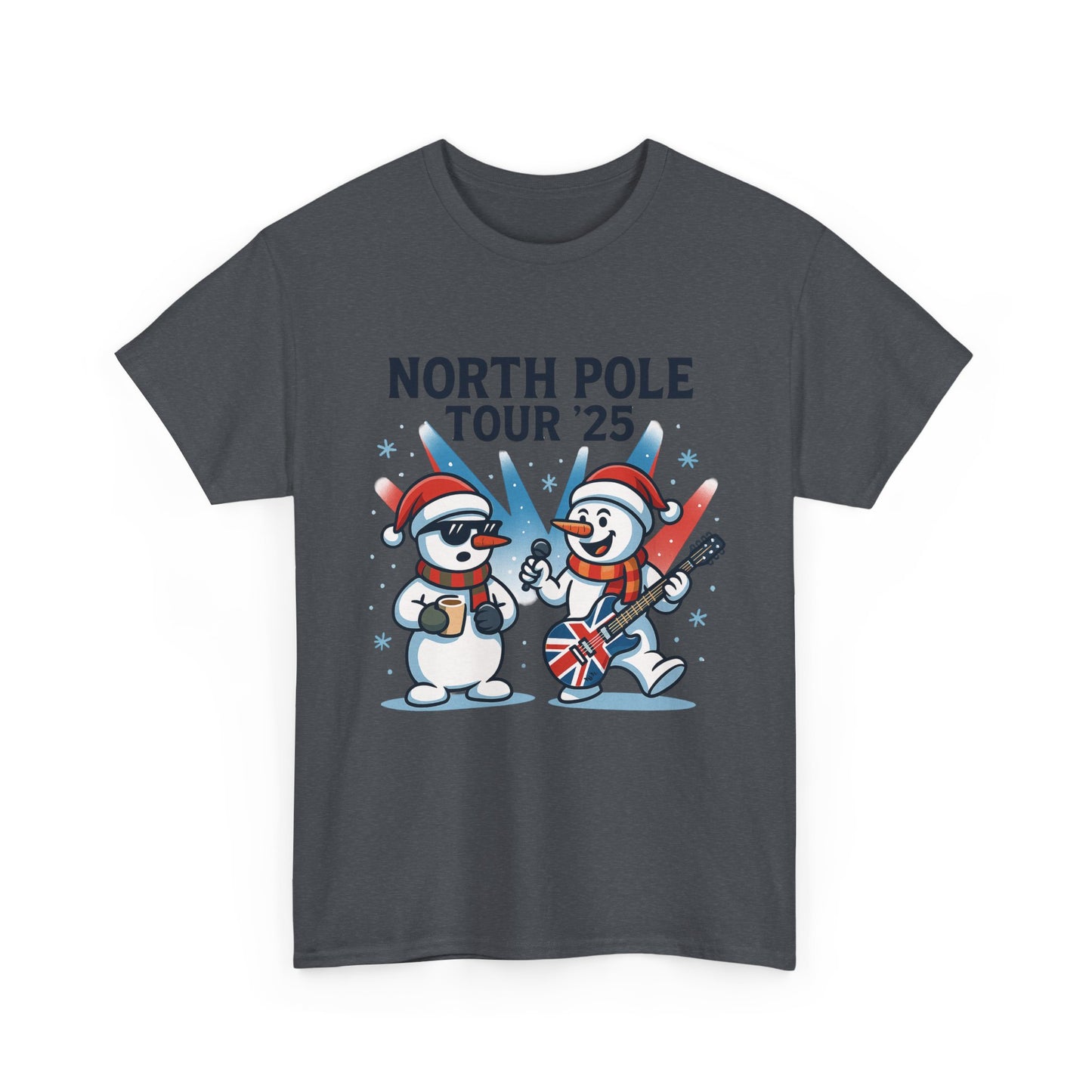 North Pole Tour 25 Men's Christmas T-Shirt, Funny Rock Music Holiday Tee