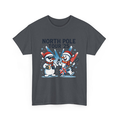 North Pole Tour 25 Men's Christmas T-Shirt, Funny Rock Music Holiday Tee
