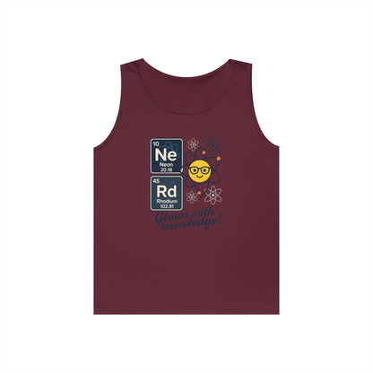 Nerd Tank Top for Men, Funny Science Shirt, Periodic Table Sleeveless Tee, Geeky Workout Shirt, Gift for Teachers, gift for Science Events