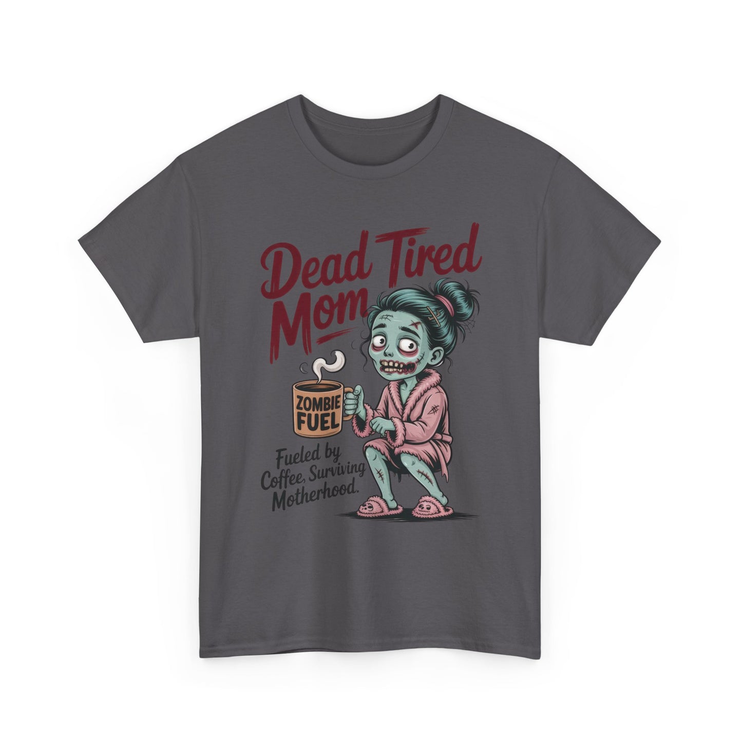Dead Tired Mom Shirt, Funny Zombie Coffee Women's Tee, Motherhood Survival Tee, Tired Mom Gift, Zombie Mom Shirt