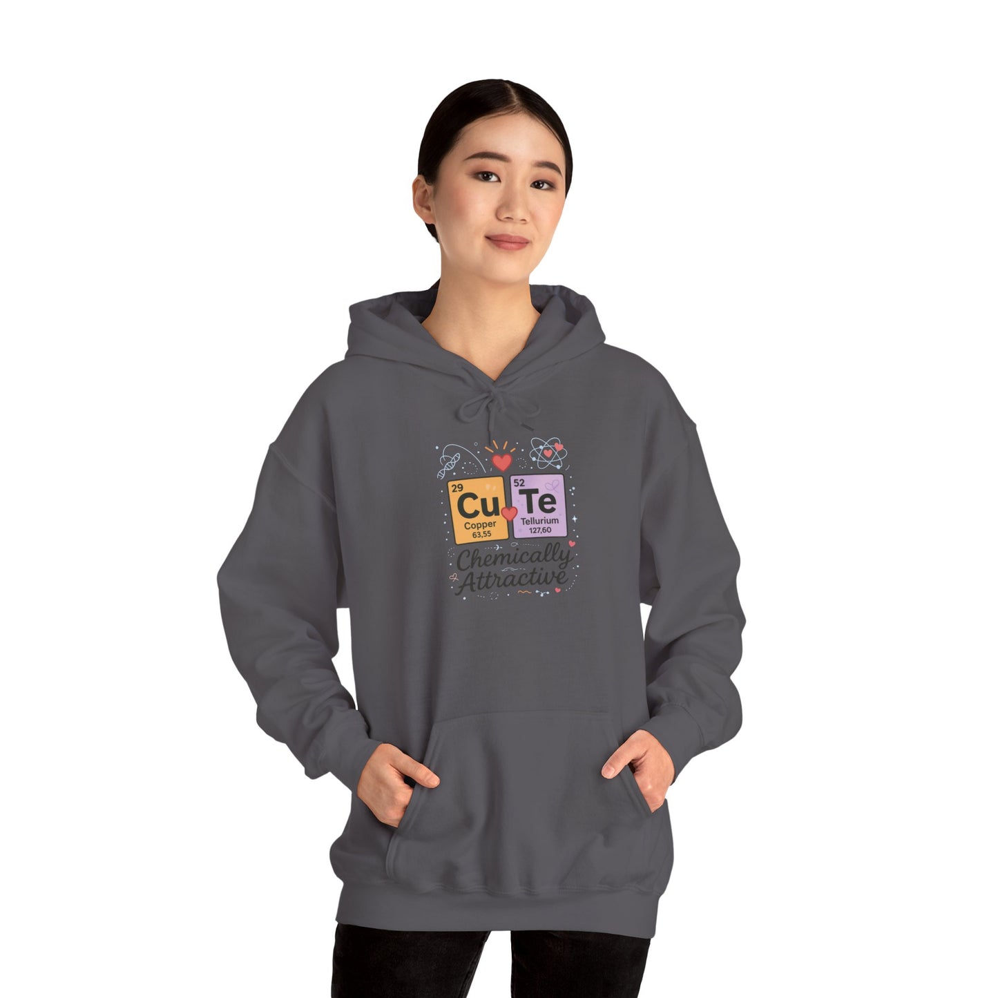 Cute Chemistry Hoodie for Women, CuTe Periodic Table Sweatshirt, Chemically Attractive Science Gift for Her, Great for Birthdays & Holidays
