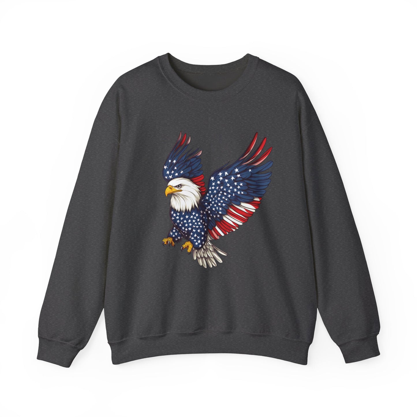 Patriotic Eagle Sweatshirt, Unisex Crewneck, USA Pride Apparel, Cozy Everyday Wear, Perfect for Independence Day, Gift for Patriots
