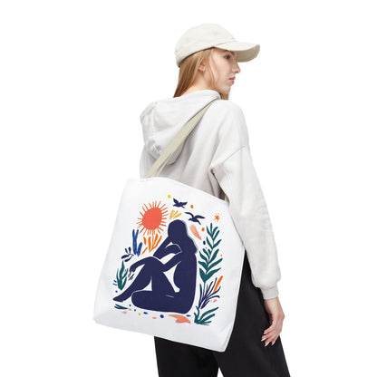 Boho Art Tote Bag, Versatile Eco-Friendly Carryall, Gift for Her, Summer Outing, Beach Bag, Reusable Shopping Tote
