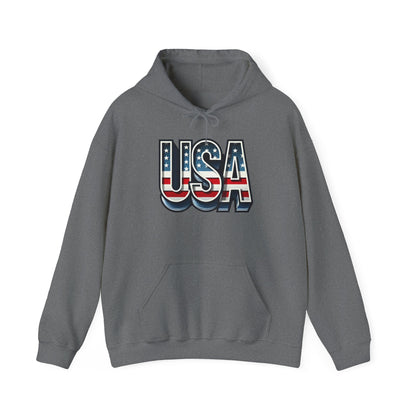 USA Flag Unisex Hoodie, Patriotic Sweatshirt, Independence Day Gift, American Pride Apparel, Casual Layering