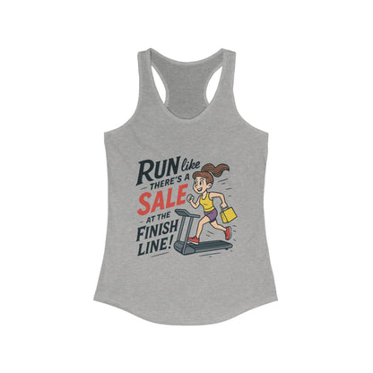 Motivational Fitness Tank Top, Workout Shirt, Gym Tank, Funny Exercise Top, Funny Shopping and Running Tee, Treadmill Runner Shirt for Her