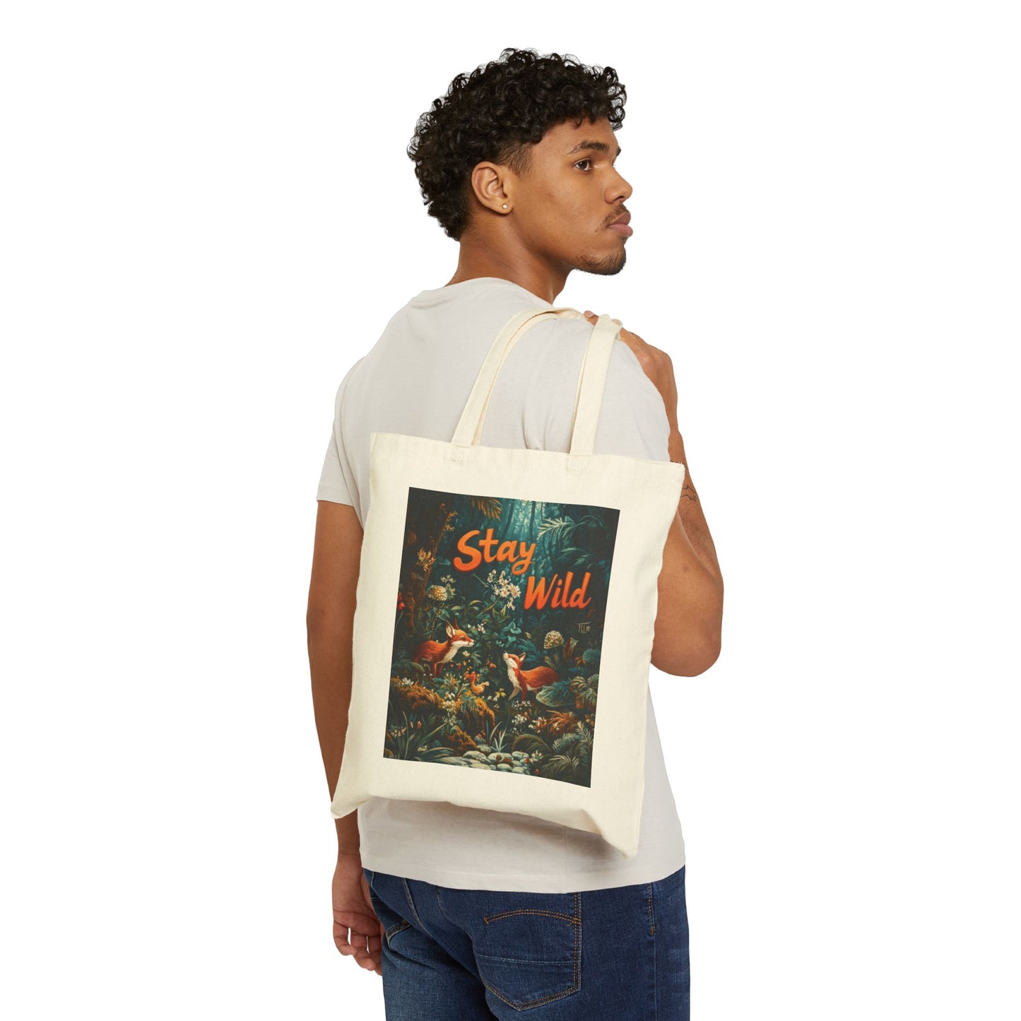 Stay Wild Tote Bag, Eco-Friendly Bag, Trendy Shopper, Nature Lover Gift, Summer Tote, Sustainable Fashion