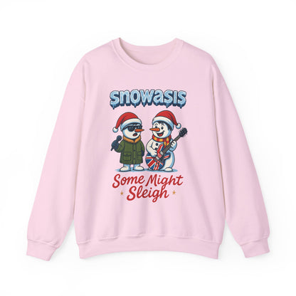 Snowasis Some Might Sleigh Women's Christmas Sweatshirt, Funny Retro Holiday Jumper