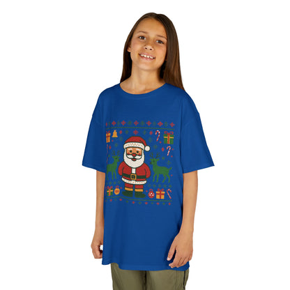 Kids Santa Christmas Shirt, Holiday Style Kids Sweater