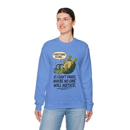 Casual Humor Unisex Sweatshirt, Perfect Gift for Anxiety Relief, Social Anxiety Joke, Quirky Graphic Sweatshirt, Introvert Humor Gift