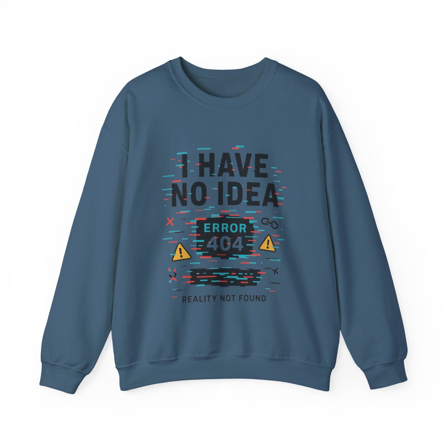 Error 404 Humor Crewneck Sweatshirt, Comfy Unisex Oversized Sweater, Fun Casual Wear, Tech Lover Gift, Everyday Loungewear