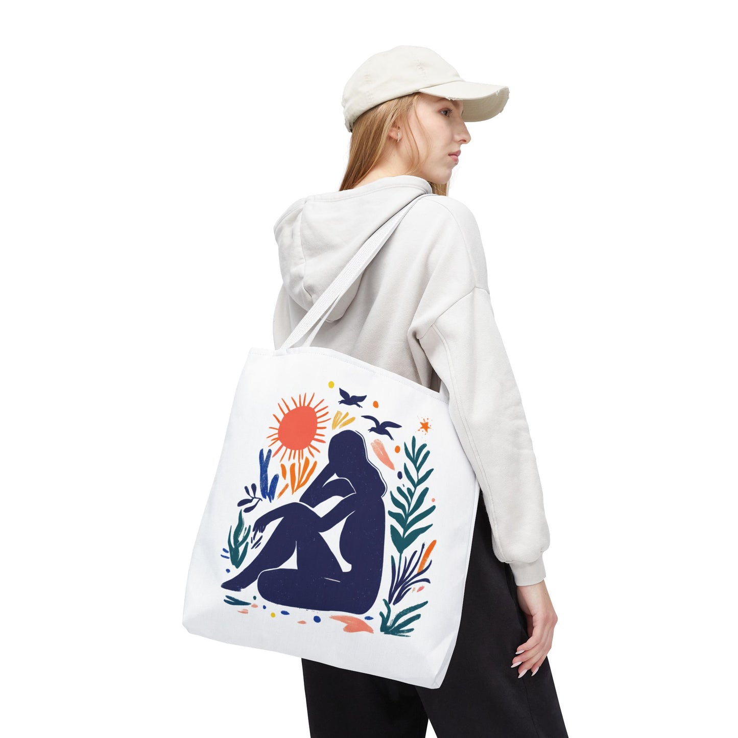 Boho Art Tote Bag, Versatile Eco-Friendly Carryall, Gift for Her, Summer Outing, Beach Bag, Reusable Shopping Tote