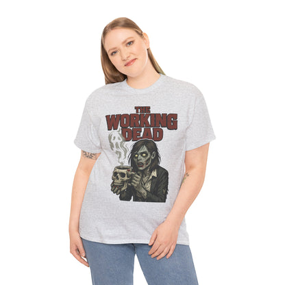 The Working Dead Women's Zombie Funny Office T-Shirt, Meeting Humor Tee, Halloween Work Tee