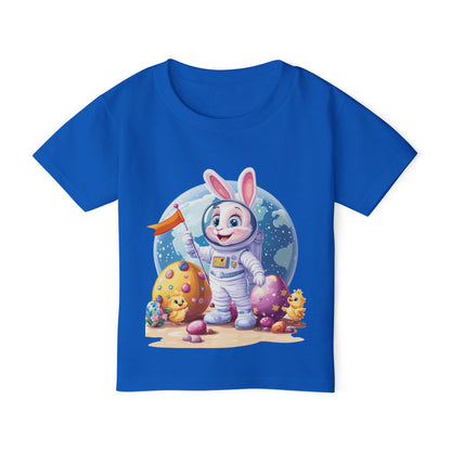 Kids Easter Astronaut Bunny T-Shirt, Space Bunny with Eggs, Galaxy Adventure Tee, Cute Bunny Gift for Boys and Girls, Easter Gift Toddler