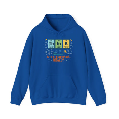 Think Hoodie for Women, Funny Chemistry Hoodie, Element of Humor Science Sweatshirt, Nerdy Gift for Her, Gift for Students, Science Lovers