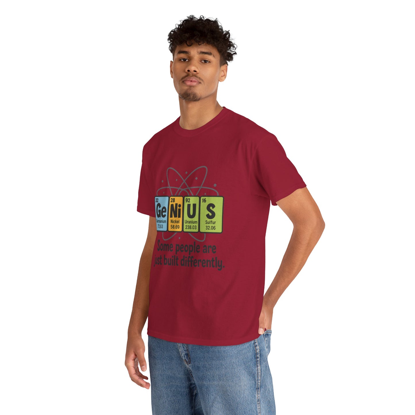 Funny Mens Genius T-Shirt, Periodic Table Nerd Shirt, Science Humor Tee for Smart Guys, Perfect Gift for Science Lovers
