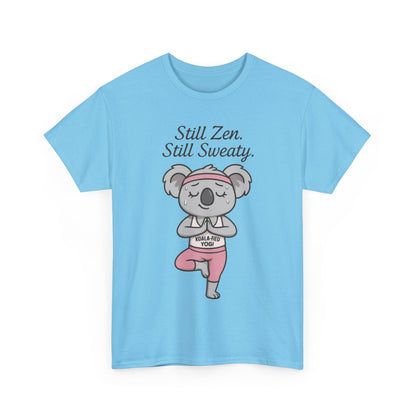 Funny Yoga Shirt for Women, Koala-Fied Yogi Tee, Still Zen Still Sweaty Workout Gift, Cute Animal Fitness T-Shirt, Zen Koala Yoga Tee