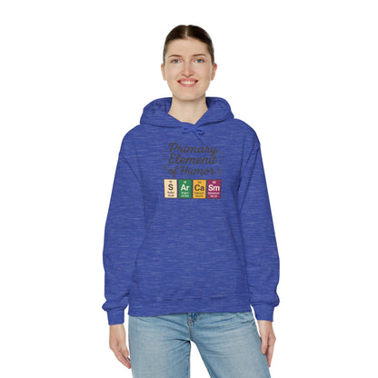 Sarcasm Hoodie for Women, Funny Chemistry Hoodie, Primary Element of Humor Science Sweatshirt, Nerdy Gift for Her
