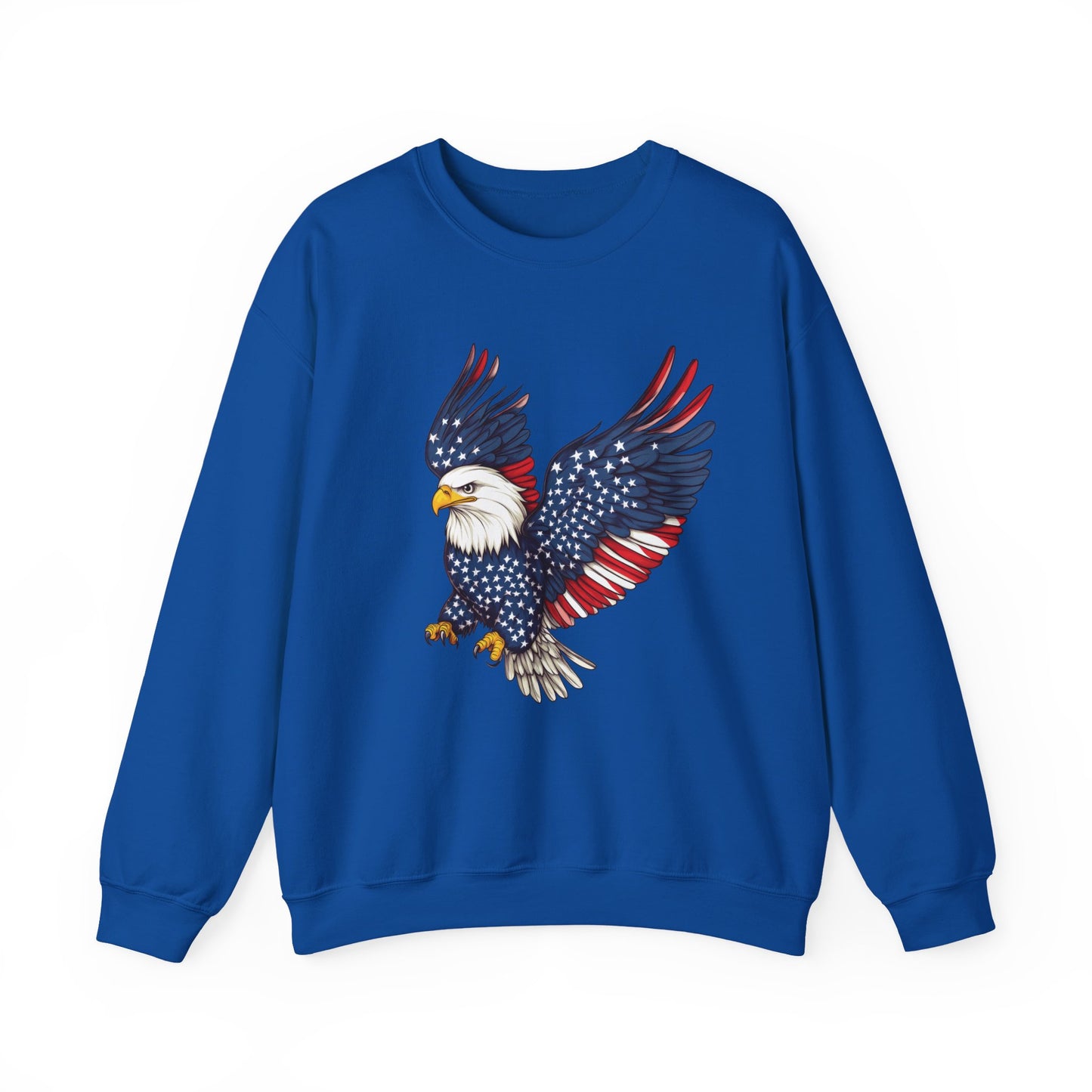 Patriotic Eagle Sweatshirt, Unisex Crewneck, USA Pride Apparel, Cozy Everyday Wear, Perfect for Independence Day, Gift for Patriots