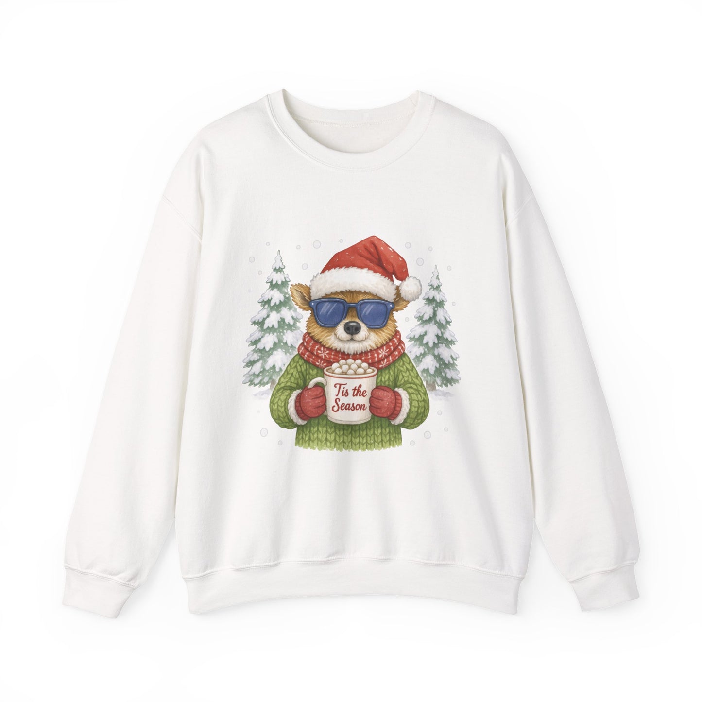 Women's Tis the Season Christmas Sweatshirt, Festive Reindeer Pullover