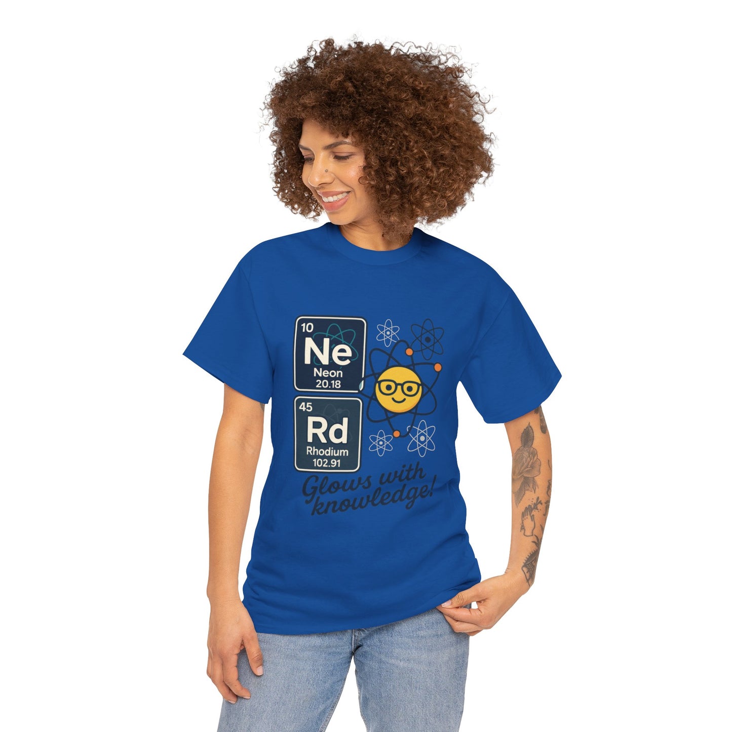 Funny Womens Nerd T-Shirt, NeRd Periodic Table Shirt, Glowing Knowledge Tee, Science Lover Gift, Chemistry Shirt, STEM Apparel, Science Tee