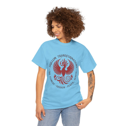 Phoenix Fire Element T-Shirt, Sigillum Transformationis Seal, Passion Power Rebirth Totem, Phoenix Symbol Unisex Tee, Spiritual Tee
