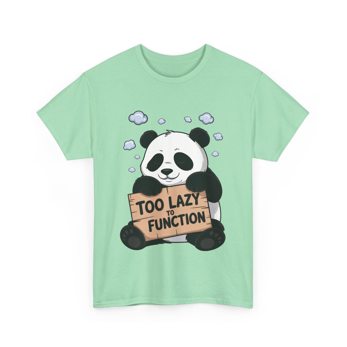 Too Lazy to Function Panda Tee, Unisex Cotton T-Shirt, Funny Shirt, Casual Wear, Gift for Sloth Lovers, Relaxed Vibe