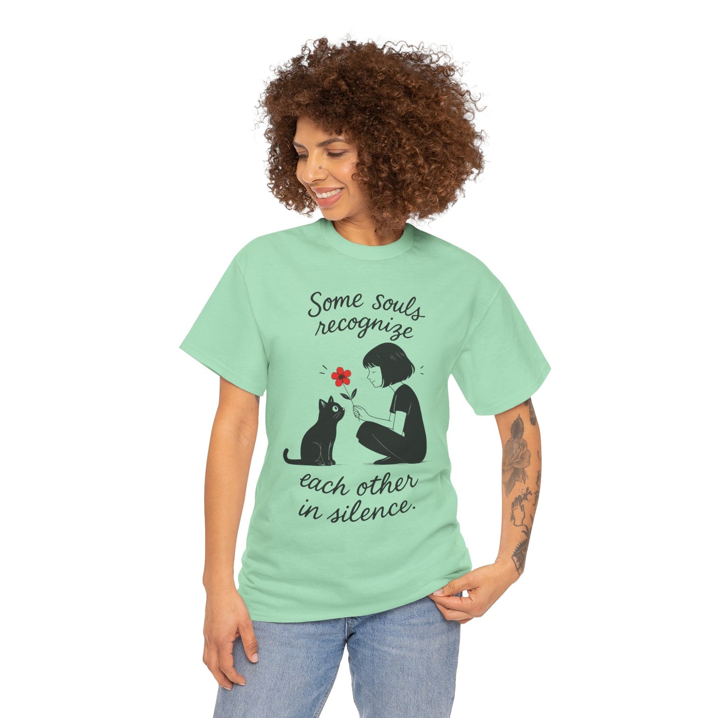 Cat Lover's Heavy Cotton Tee, Cute Cat Shirt, Pet Owner Gift, Animal Lover Apparel, Birthday Gift for Her, Women's Cotton T-Shirt, Cat Lover