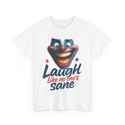 Funny Clown Face Unisex Heavy Cotton Tee, Creepy Clown Face T-Shirt, Humor T-Shirt,Clown Theme Shirt, Funny Horror Graphic Tee