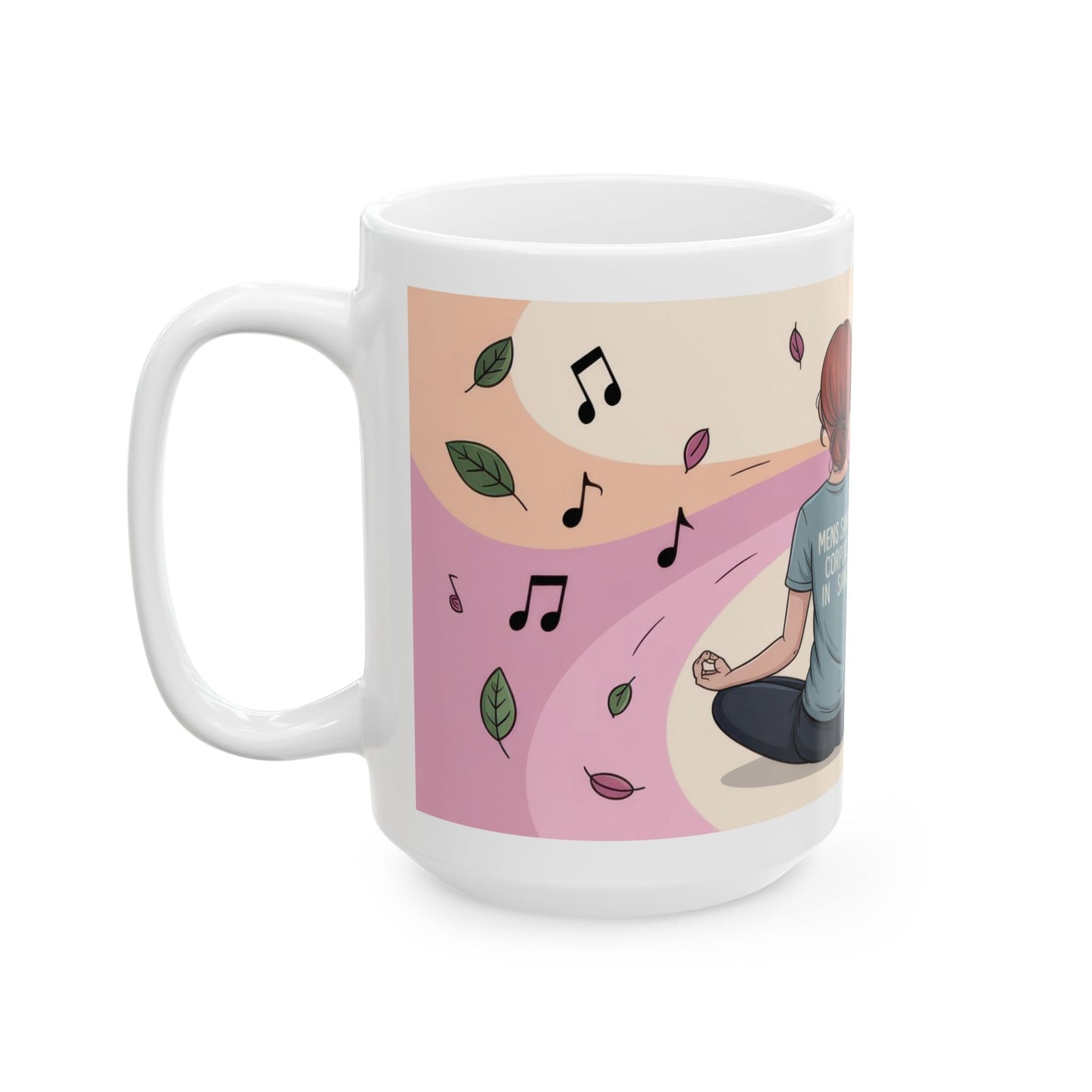 Zen Ceramic Mug, Sarcastic Yoga Coffee Cup, Yoga Lover Gift, Meditation Mug, Self-Care Beverage Holder, Funny Zen Mug