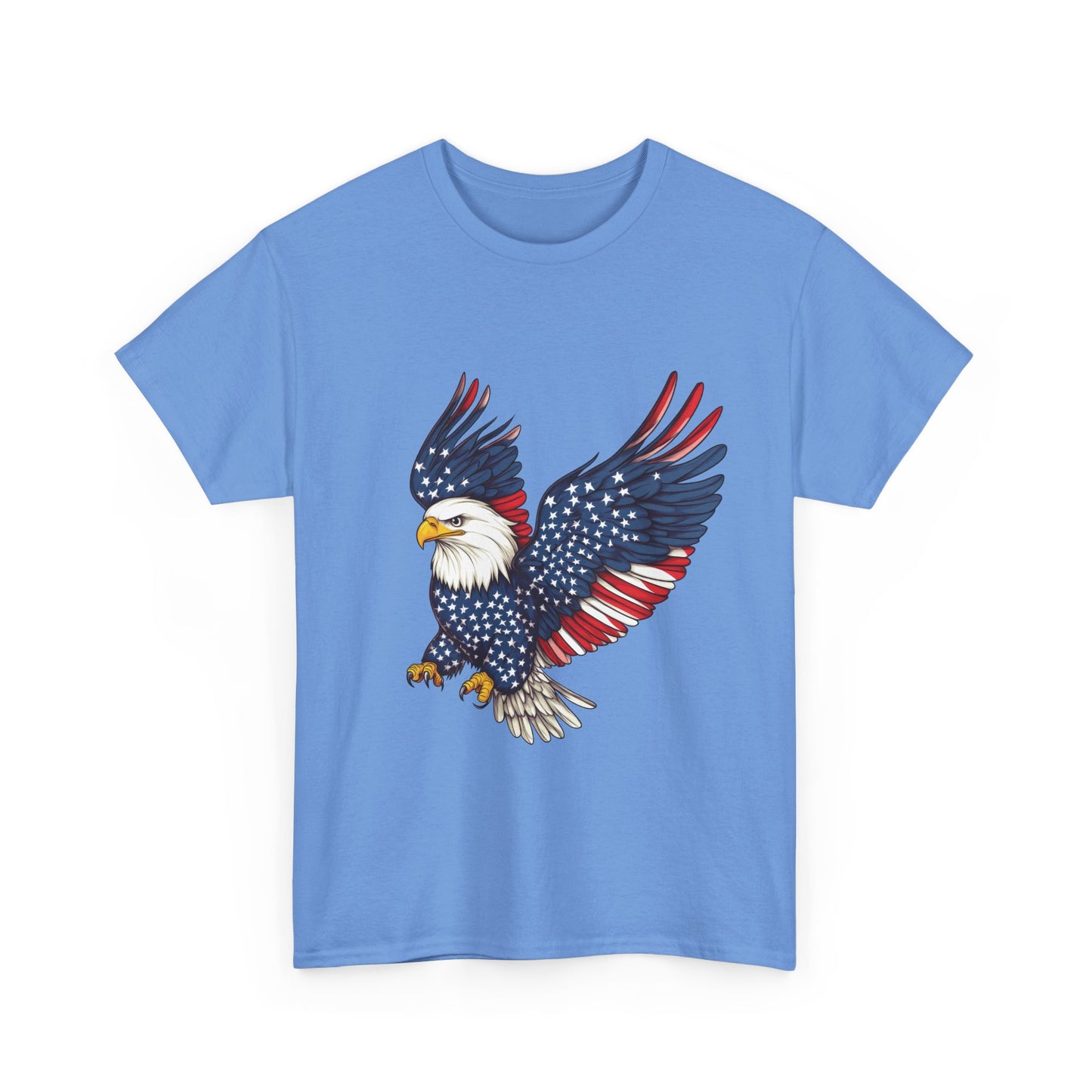 Patriotic Eagle Tee | Unisex Heavy Cotton T-Shirt for Independence Day, Memorial Day, Veterans Day, Gift for Nature Lovers, Casual Wear