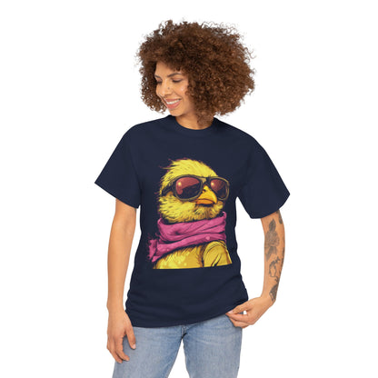 Chic Cool Chick T-Shirt, Unisex Heavy Tee, Funny Animal Tee, Trend Chick Graphic T-Shirt Gift