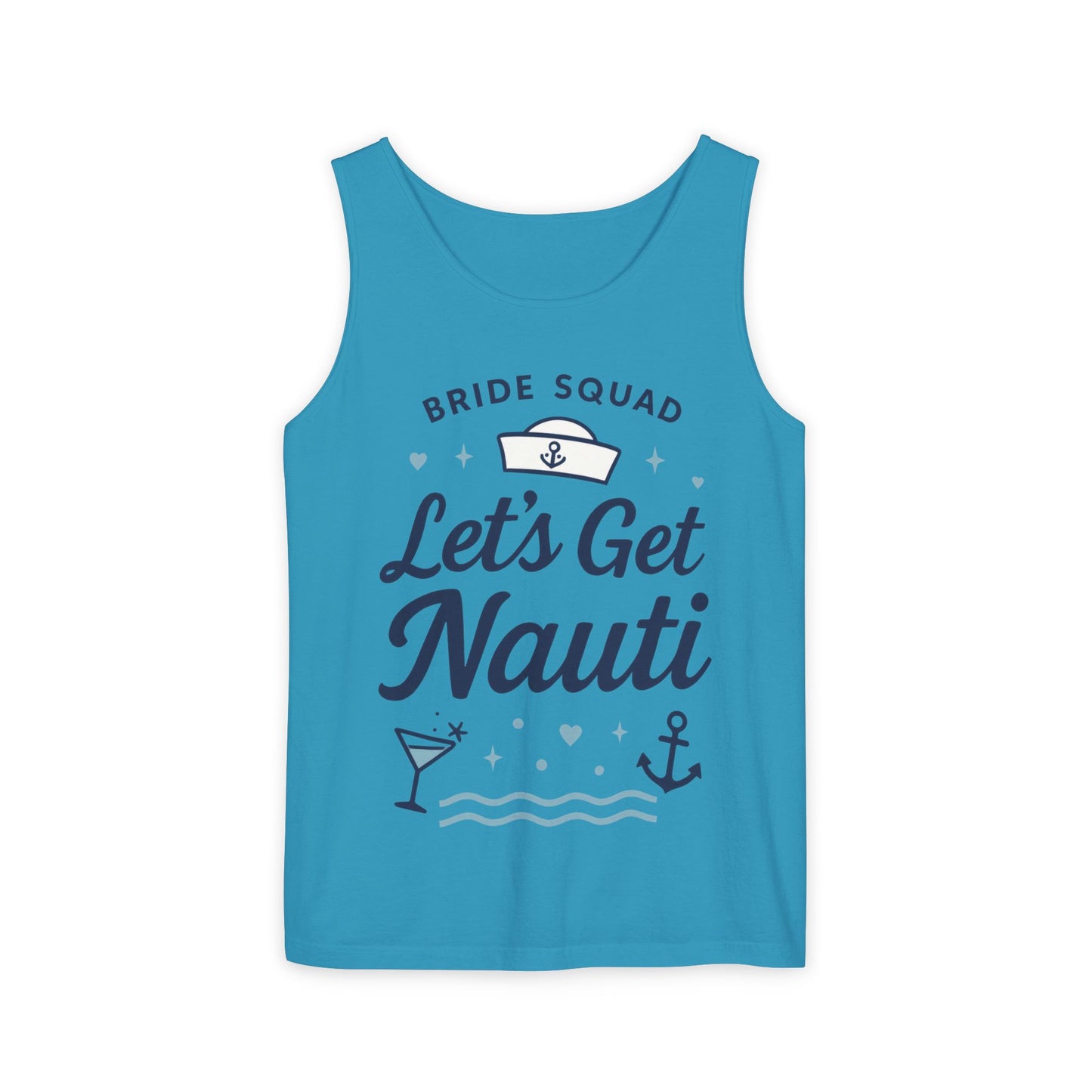 Lets Get Nauti Tank Top, Nautical Bachelorette Party Tee, Bride Squad Gift, Bridesmaid Hen Party Top, Fun Nautical Wedding Shirt