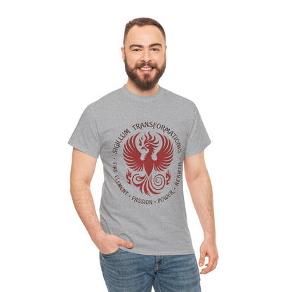 Phoenix Fire Element T-Shirt, Sigillum Transformationis Seal, Passion Power Rebirth Totem, Phoenix Symbol Unisex Tee, Spiritual Tee