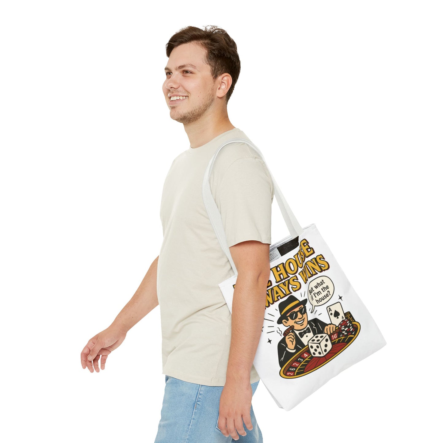 Casino Vibes Tote Bag, Fun Gift for Gamblers, Everyday Use, Travel Accessory, Stylish Shopping Bag, Unique Gambling Merch