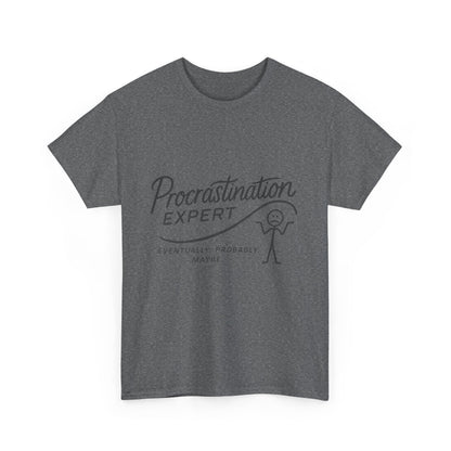 Procrastination Expert Men's Tee, Funny Shirt for Slackers, Gift for Students, Men's Comfortable Casual Wear, Laughs for Every Occasion