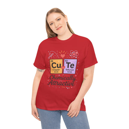 Cute Science T-Shirt for Women, Chemically Attractive Periodic Table Tee, Funny Nerdy Gift for Her, Chemistry Lover Gift, Science Apparel