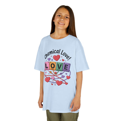 Kids Love Chemistry Girl Tee - Cute Gift for Science Lovers, Valentine's Day, Fun Classroom Wear, Adorable Kids Shirt, Colorful Kids Apparel