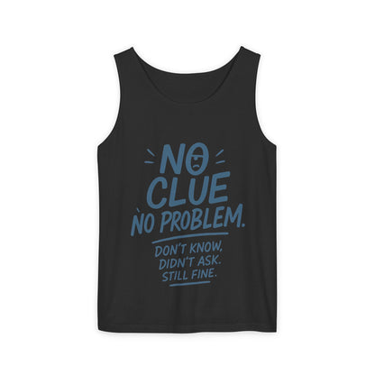 Funny No ClueWomens Tank Top, No Problem Quote Shirt, Dont Know Didnt Ask Graphic Tee, Gift for Her, Humorous Tee, Workout Sleeveless Shirt