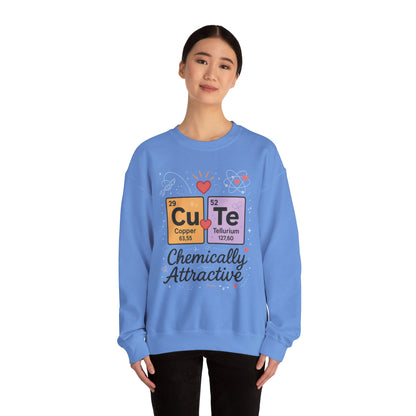 Cute Chemistry Sweatshirt for Women, Periodic Table Sweatshirt, Chemistry Gift for Her, Gift for Science Lovers, Valentine's Day Sweatshirt
