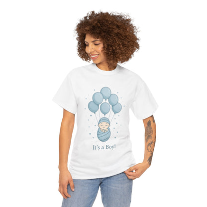 Its a Boy Maternity T-Shirt, Baby Boy Pregnancy Announcement Shirt, Gender Reveal Mom To Be Gift, Expecting Baby Shower Tee